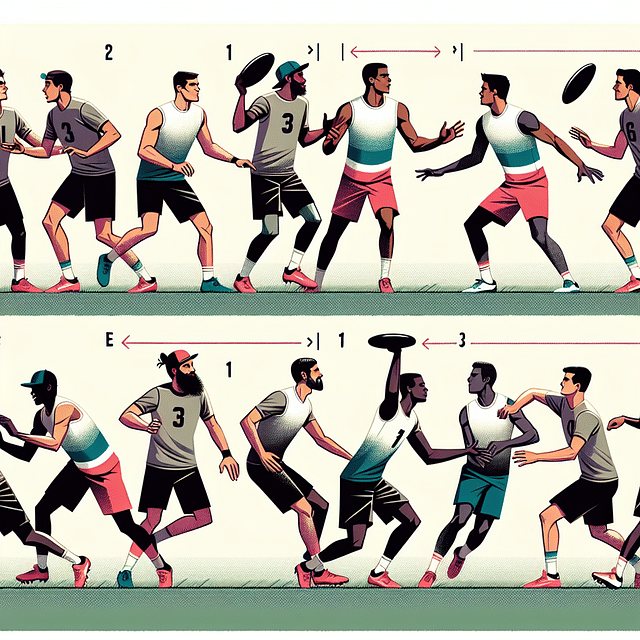 ultimate frisbee teams playing a simulated game