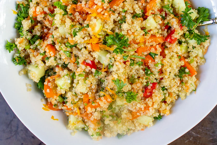 cooked quinoa bowl