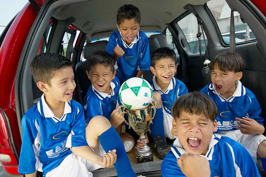 carpooling to sports events