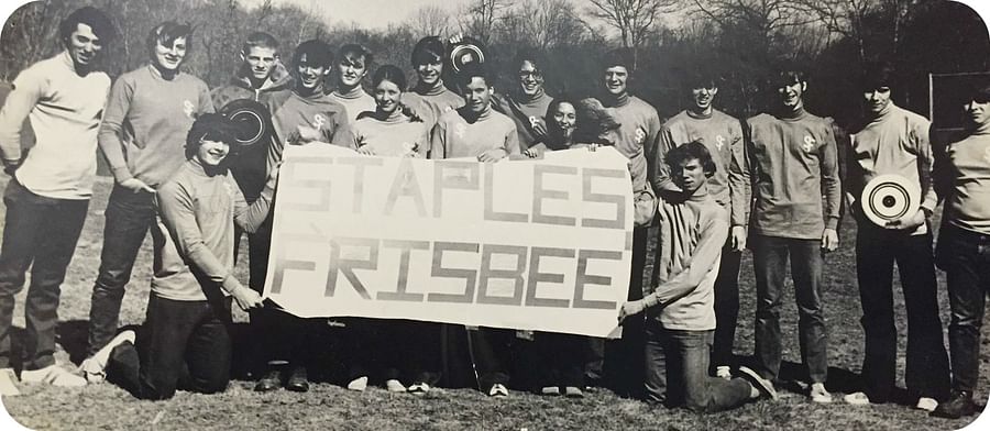 Vintage photograph of the Columbia High School students who invented Ultimate Frisbee