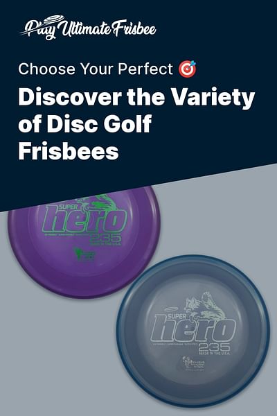 Discover the Variety of Disc Golf Frisbees - Choose Your Perfect 🎯